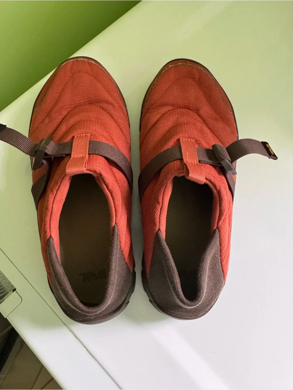 Teva Men's Slip-On Outdoor Shoes in Rust Red and Brown